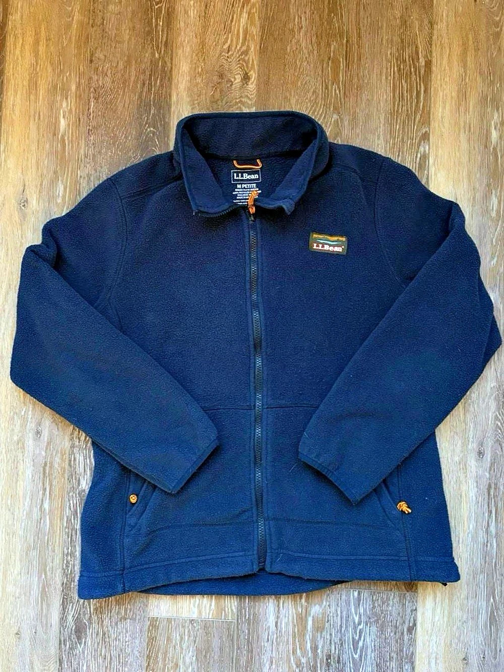 L.L.Bean Mount Katahdin Fleece Full-Zip Jacket Blue Medium